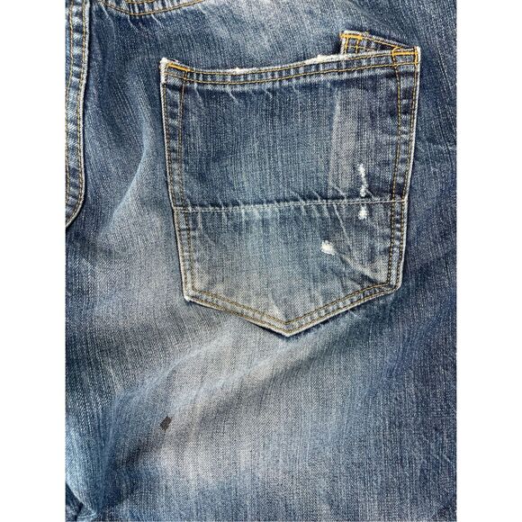 PRPS Denim Men 40 Blue Distressed Straight Leg Faded Selvedge Style - Picture 13 of 15